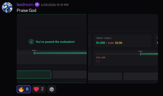 Student certificate and milestone shared in the BonoTrades community, screenshot 10.